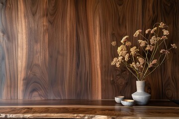 Walnut Timber Panels: Contrast in Classic and Modern Decor