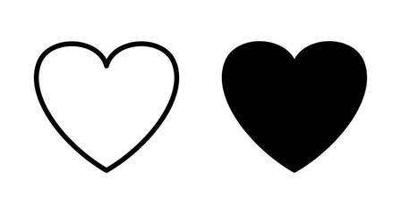 Heart icon vector isolated on white background. Heart vector icon. Like icon vector. Love