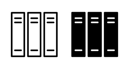 Library icon vector isolated on white background. Book icon vector