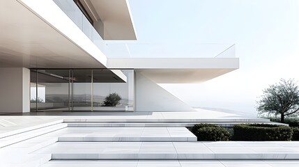 Fototapeta premium Minimalist architectural designs characterized by clean lines