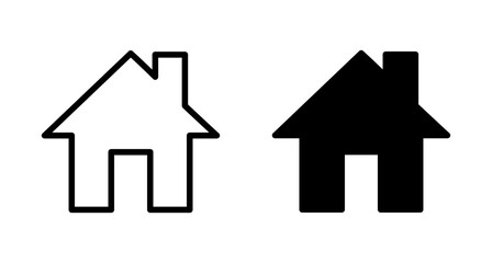 Home icon vector isolated on white background. House vector icon. Address