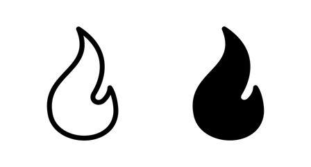 Fire icon vector isolated on white background. Fire flame icon template. Fire flames symbol vector