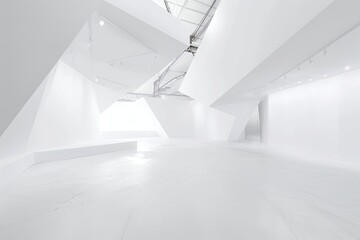 Minimalist White Space: Architecture Exhibition for Bright & Clean Art Displays