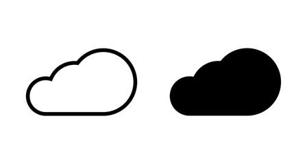 Cloud icon vector isolated on white background. cloud computing icon