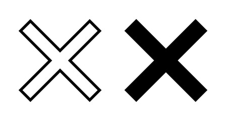 Close icon vector isolated on white background. Delete icon. remove, cancel, exit symbol