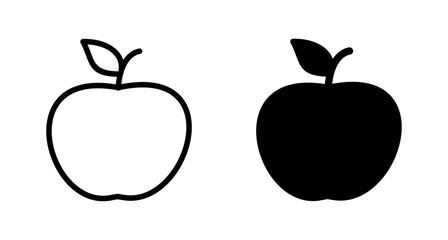 Apple icon vector isolated on white background. Apple vector icon.