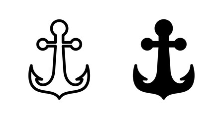 Anchor icon vector isolated on white background.Anchor symbol logo. Anchor marine icon.