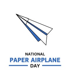 National Paper Airplane Day. National paper Airplane Day May 26 Poster. Important day