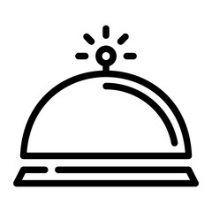 hotel bell line icon