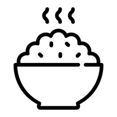 bowl line icon