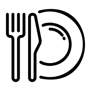 recommend clip art: plate line icon