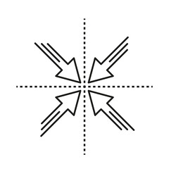 Directional arrows vector. Expanding opportunities illustration. Growth dynamics concept. Diversification strategy symbol.