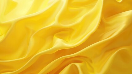 Obraz premium Smooth yellow satin fabric with elegant ripples