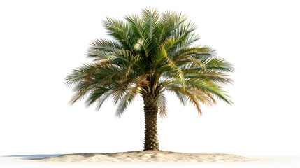 Obraz premium portrait tree palm isolated on white background