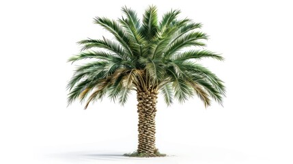Obraz premium portrait tree palm isolated on white background
