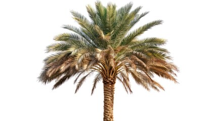 portrait tree palm isolated on white background