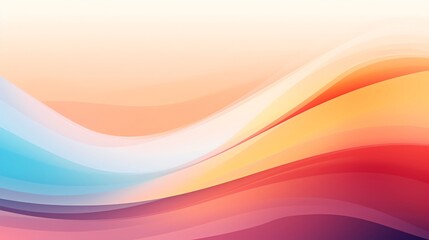 Obraz premium Abstract wave in a gradient of sunset colors providing a peaceful and artistic vibe for decor