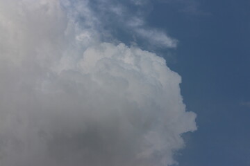 Blue sky with white clouds.