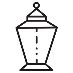 Lamp Lantern Light Line Icon