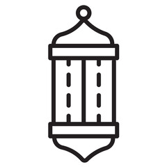 Lamp Lantern Light Line Icon