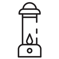 Lamp Lantern Light Line Icon
