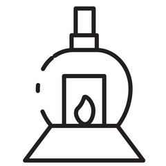 Lamp Lantern Light Line Icon