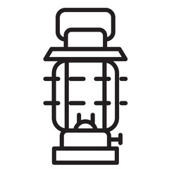 Lamp Lantern Light Line Icon