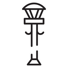 Lamp Lantern Light Line Icon