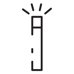 Lamp Lantern Light Line Icon