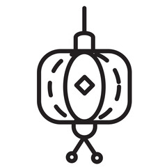 Lamp Light Luck Line Icon