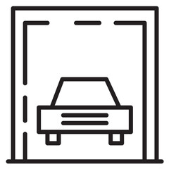Auto Car Garage Line Icon