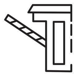 Barrier Booth Car Line Icon