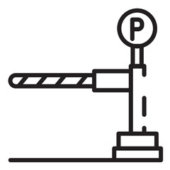 Barrier Border Car Line Icon