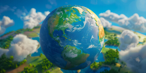 Obraz na płótnie Canvas Earth, abstract nature wallpaper International mother earth day, Environment earth world map .