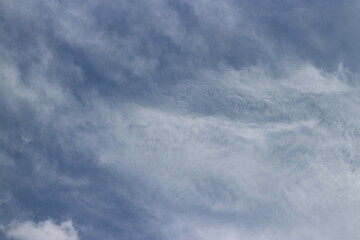 blue sky with clouds closeup