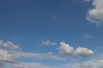 blue sky with clouds closeup