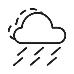 Cloud Cloudy Rain Line Icon