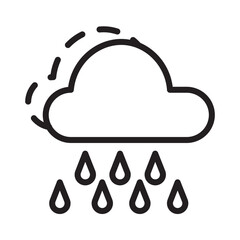 Cloud Cloudy Rain Line Icon