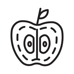 Obraz premium Day Fruit Apple Line Icon
