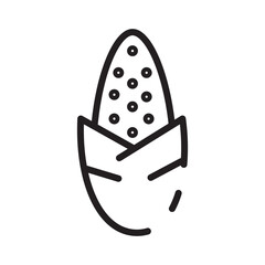 Autumn Corn Food Line Icon
