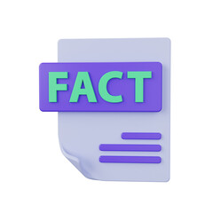 fact 3d render icon