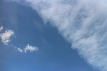 Obraz premium blue sky with clouds closeup