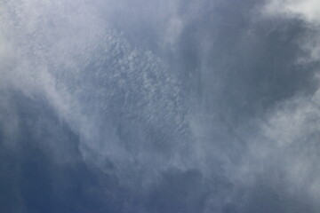 blue sky background with tiny clouds