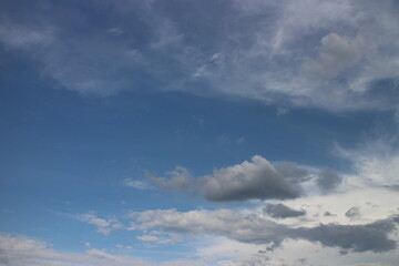 Blue sky and White cloud nature background.
