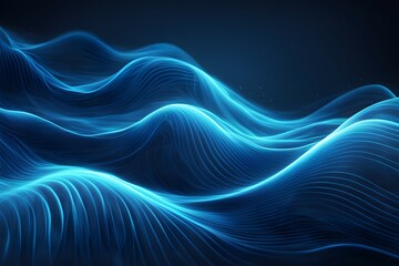 Fototapeta premium The image is a blue wave with a lot of detail