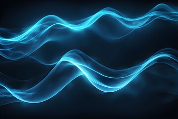 Fototapeta premium The image is of two blue waves that are very long