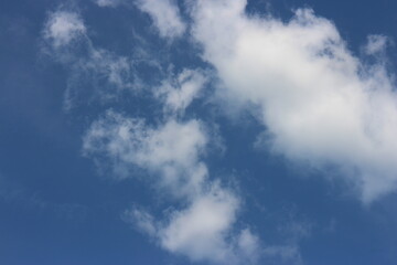 Beautiful white cloud on blue sky background
