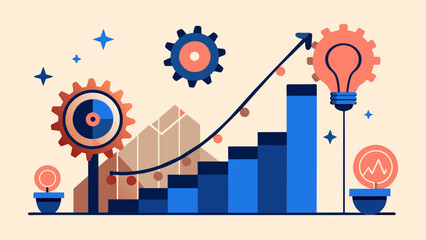 Growth Curve Concept Illustration: Vibrant Colors for Innovation and Creativity	
