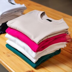 T-shirt mockup, folded