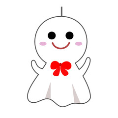 梅雨のかわいいてるてる坊主のイラスト